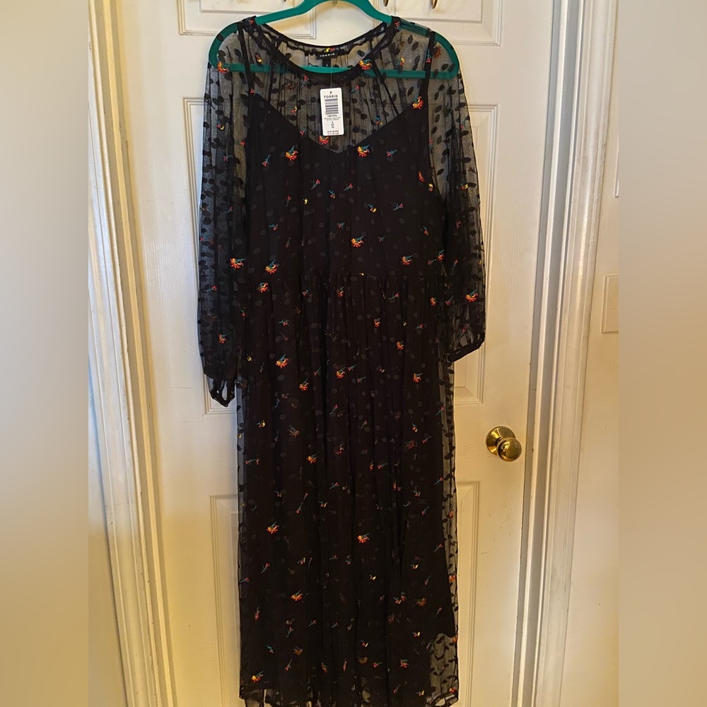 Torrid mesh tea length dress